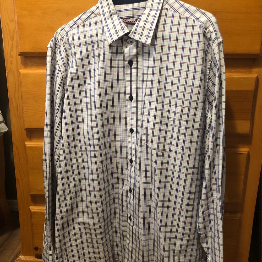 Tasso Elba white long sleeve dress shirt
